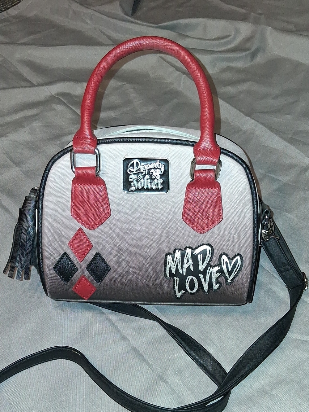 Mad Love Crossbody Satchel - Red & Black Accent